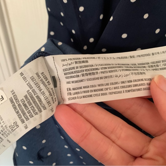 Retro A&F Navy & White Polkadot Camisole - Picture 9 of 10
